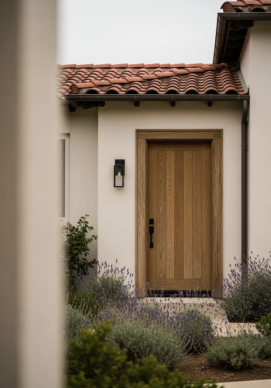 Detail view of a Ventura County home's exterior with local architectural style.